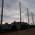 防球ネット補修工事