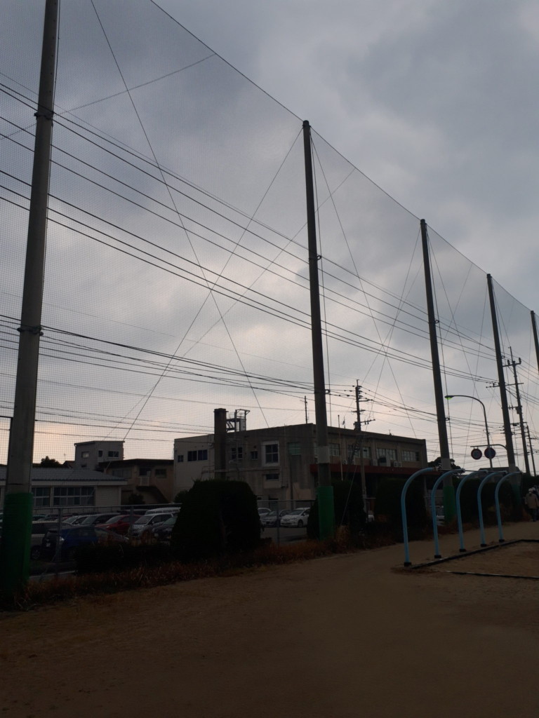 防球ネット補修工事