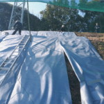 法面UVシート貼り工事