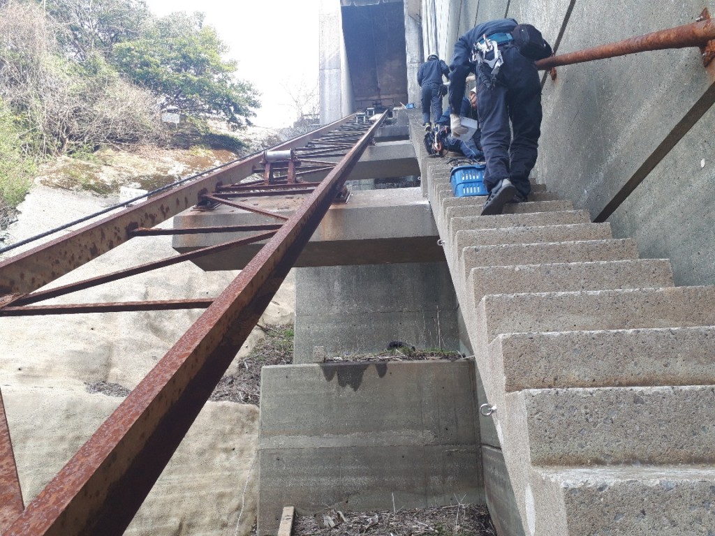 落下防止ネット設置工事