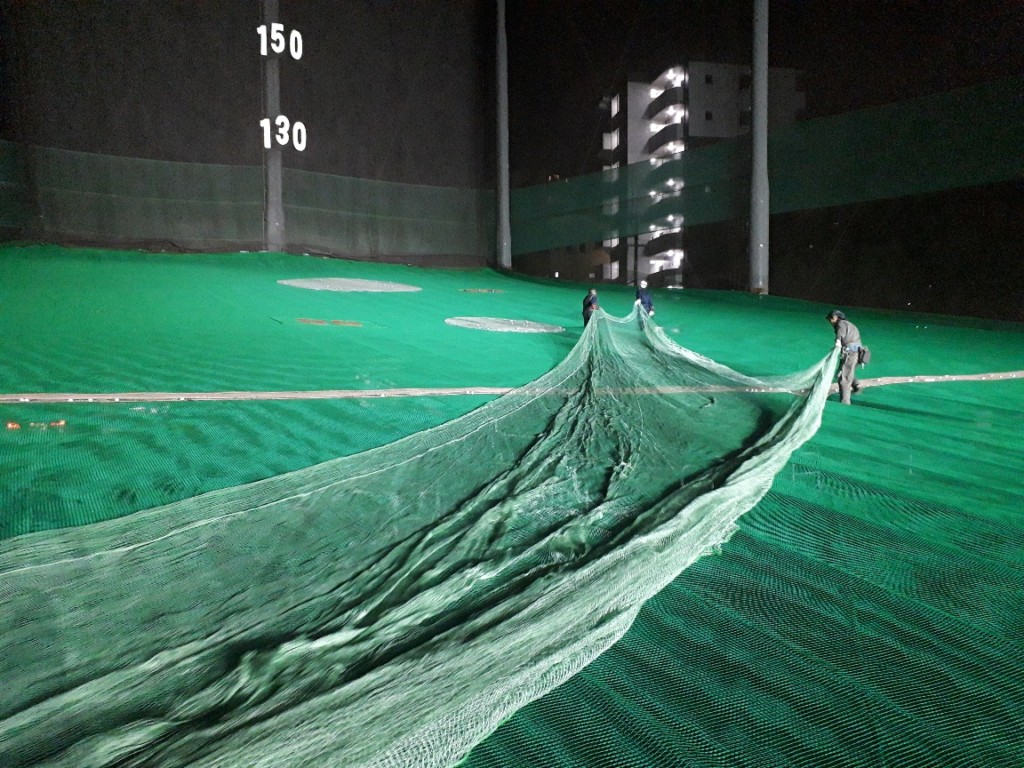 天井ネット張替工事