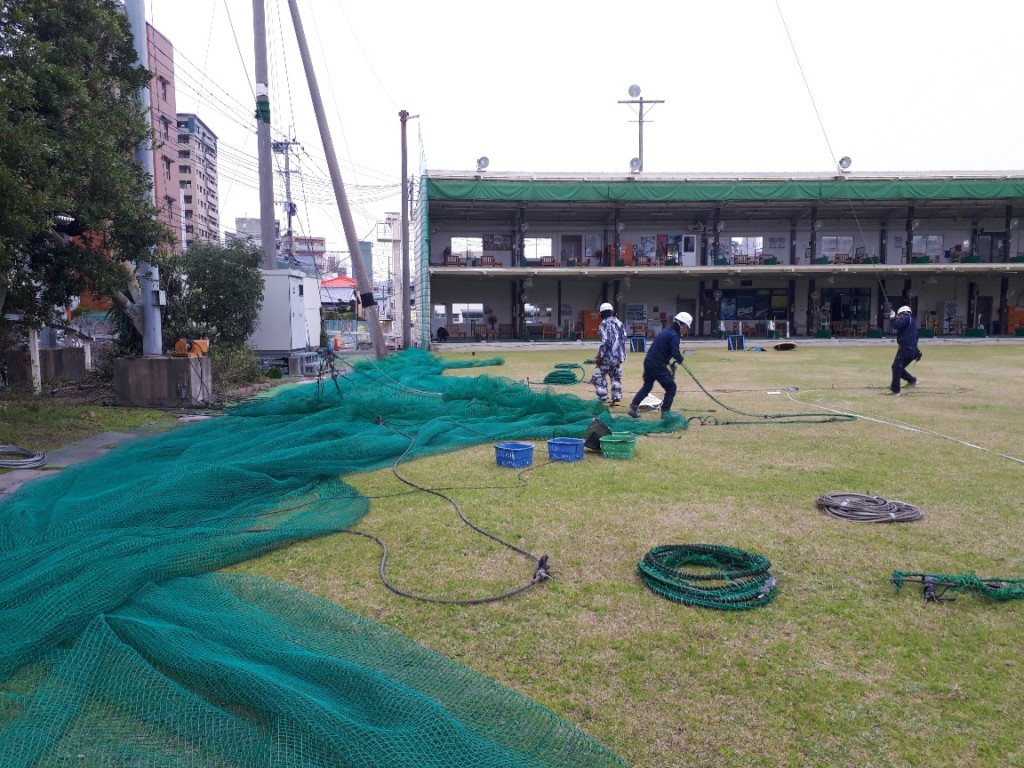 天井ネット張替工事