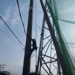 コンクリート柱支線交換工事