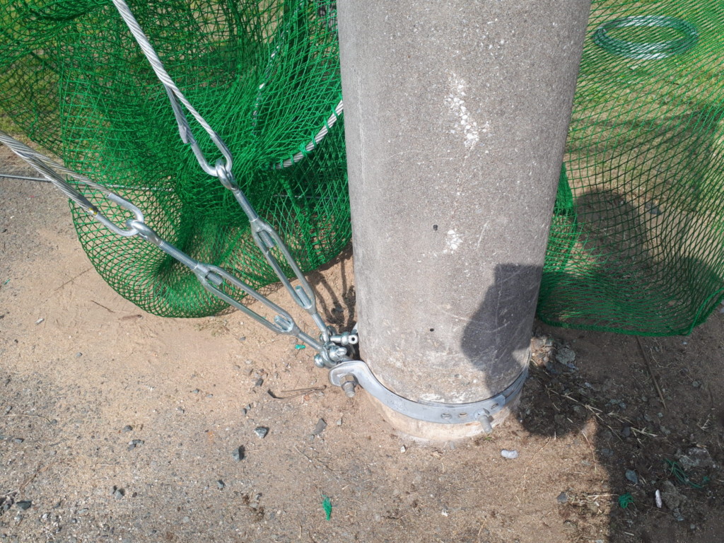 コンクリート柱支線交換工事