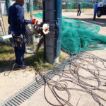 手動ウインチ交換工事