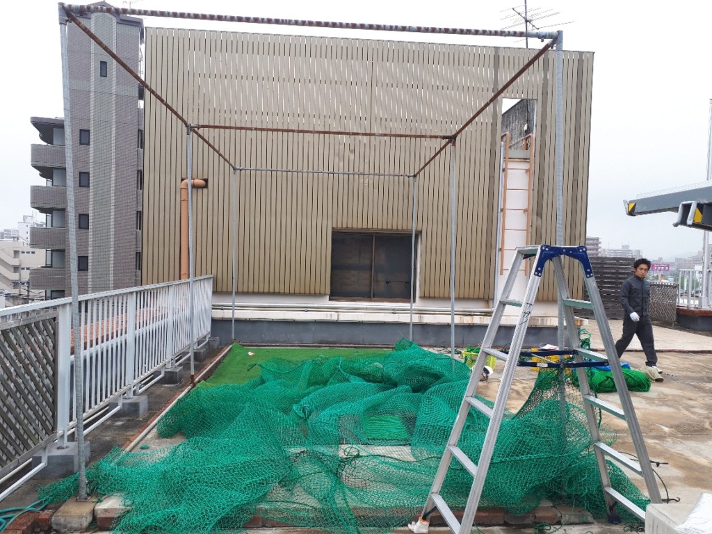 インドアゴルフネット張替工事