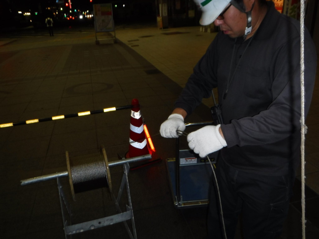 ワイヤー交換工事