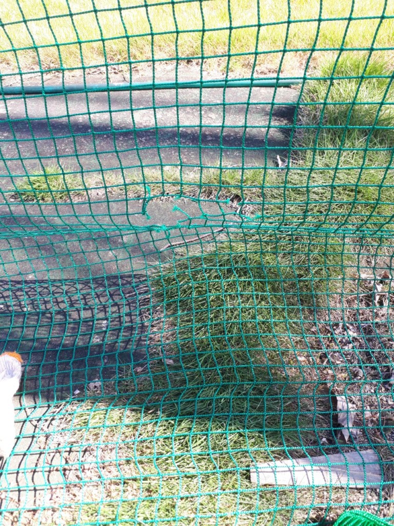 防球ネット補修工事