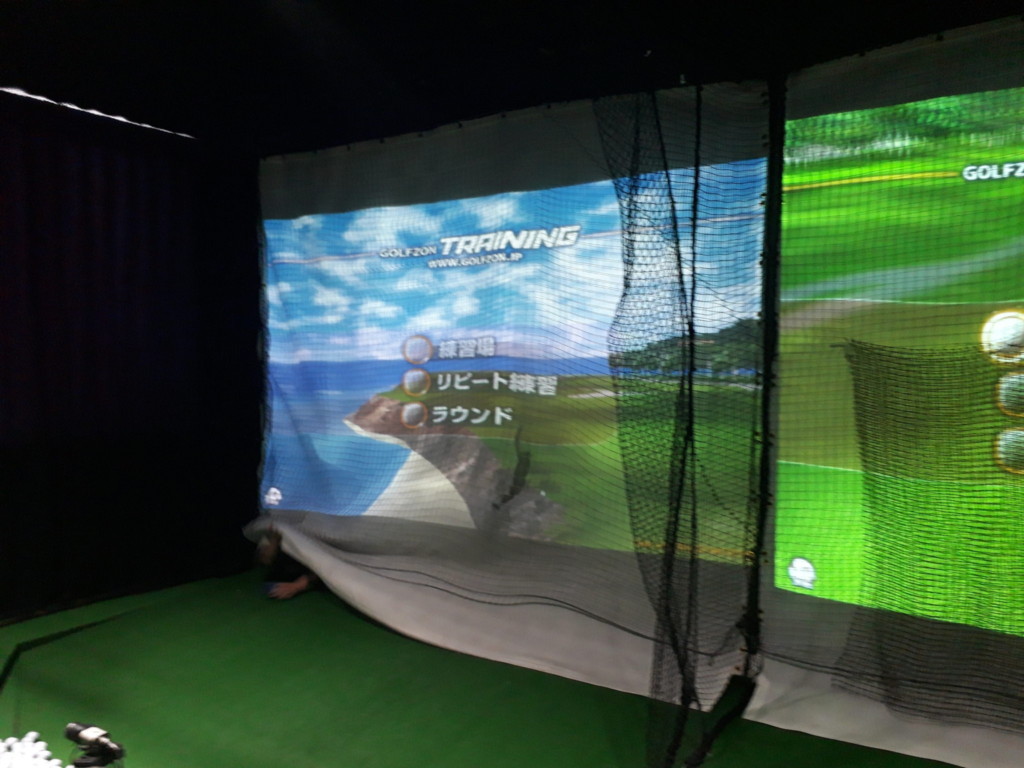 インドアゴルフ通過ネット張替工事