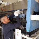 ボール洗浄機ブラシ交換工事