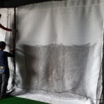 インドアゴルフ通過ネット張替工事