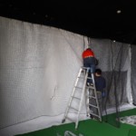 インドアゴルフ通過ネット張替工事
