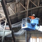 落下防止ネット設置工事