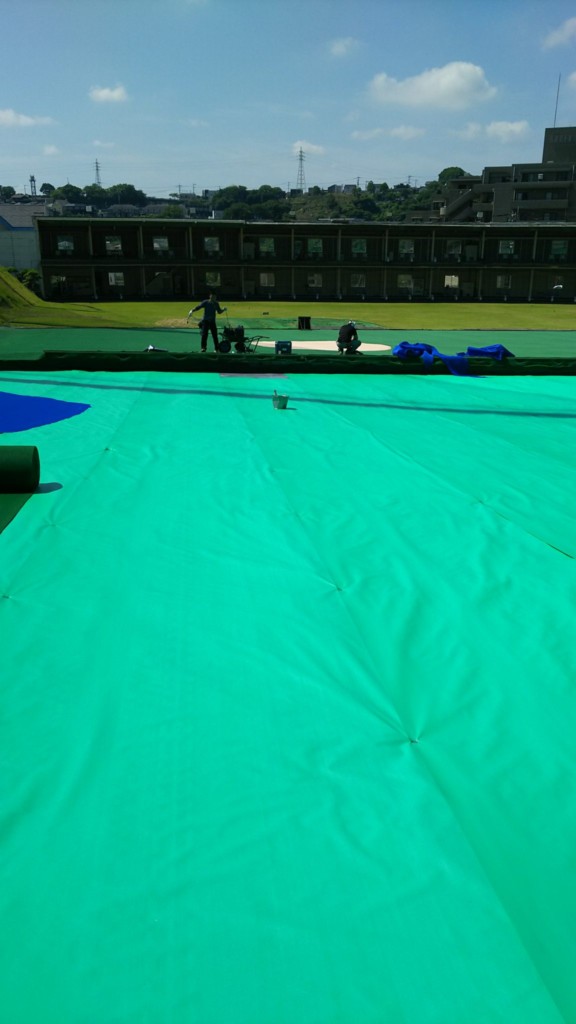 人工芝張替え工事