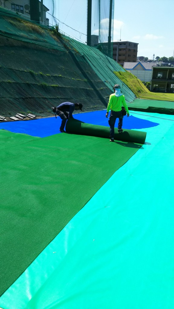 人工芝張替え工事