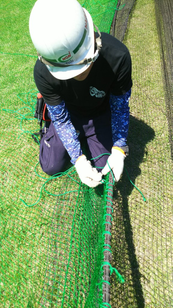 天井ネット張替え工事