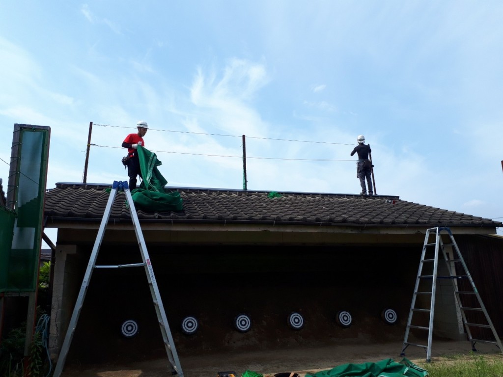 アーチェリーネット張替え工事