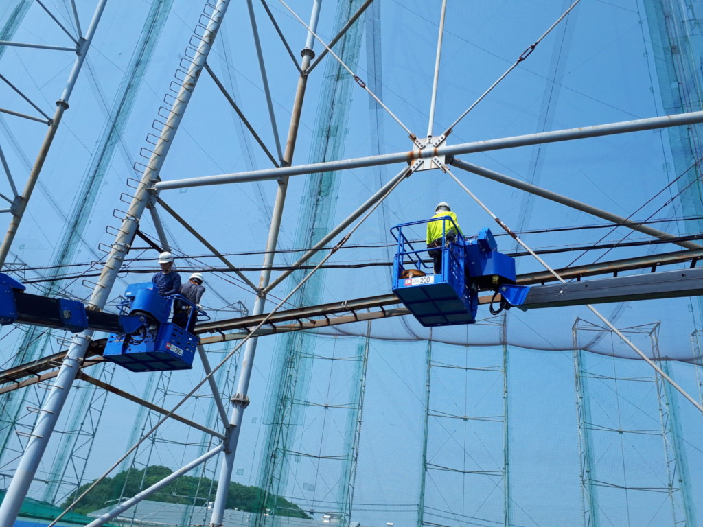 送球ホース交換工事