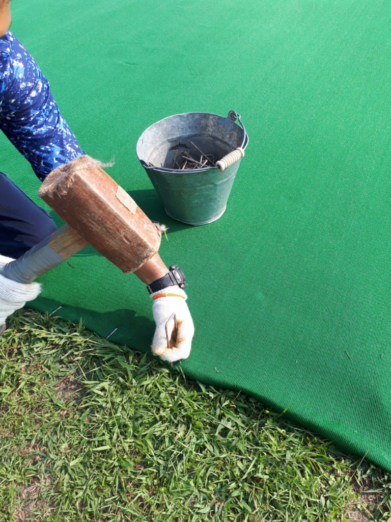 人工芝貼り工事