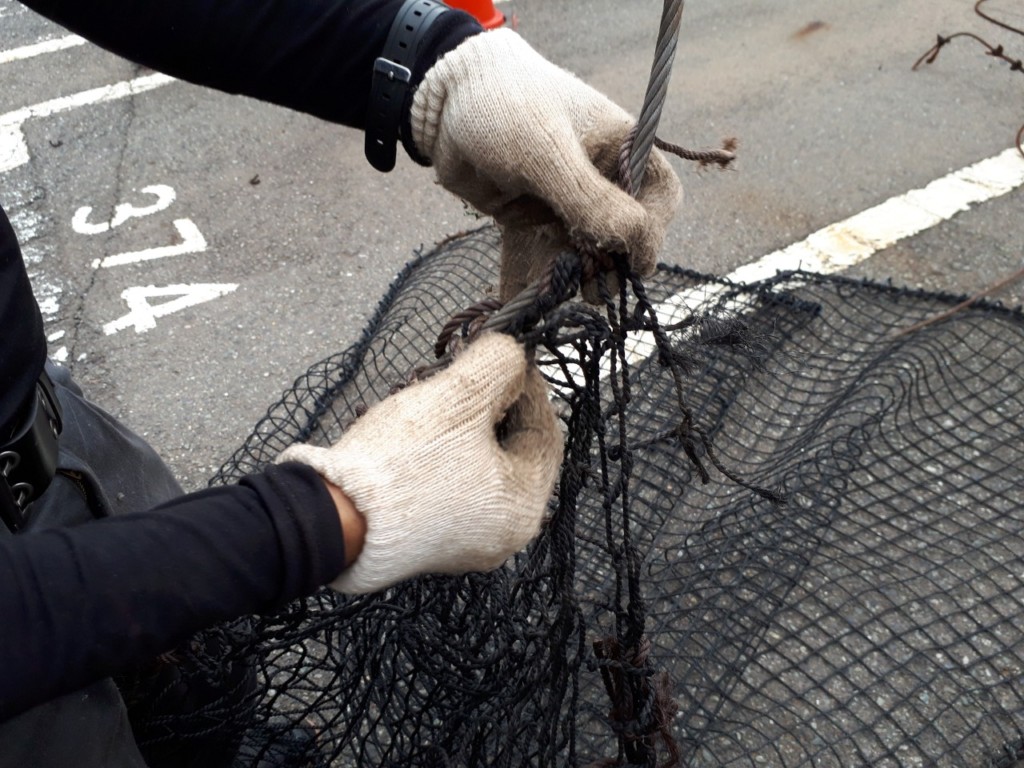 落下防止ネット設置工事