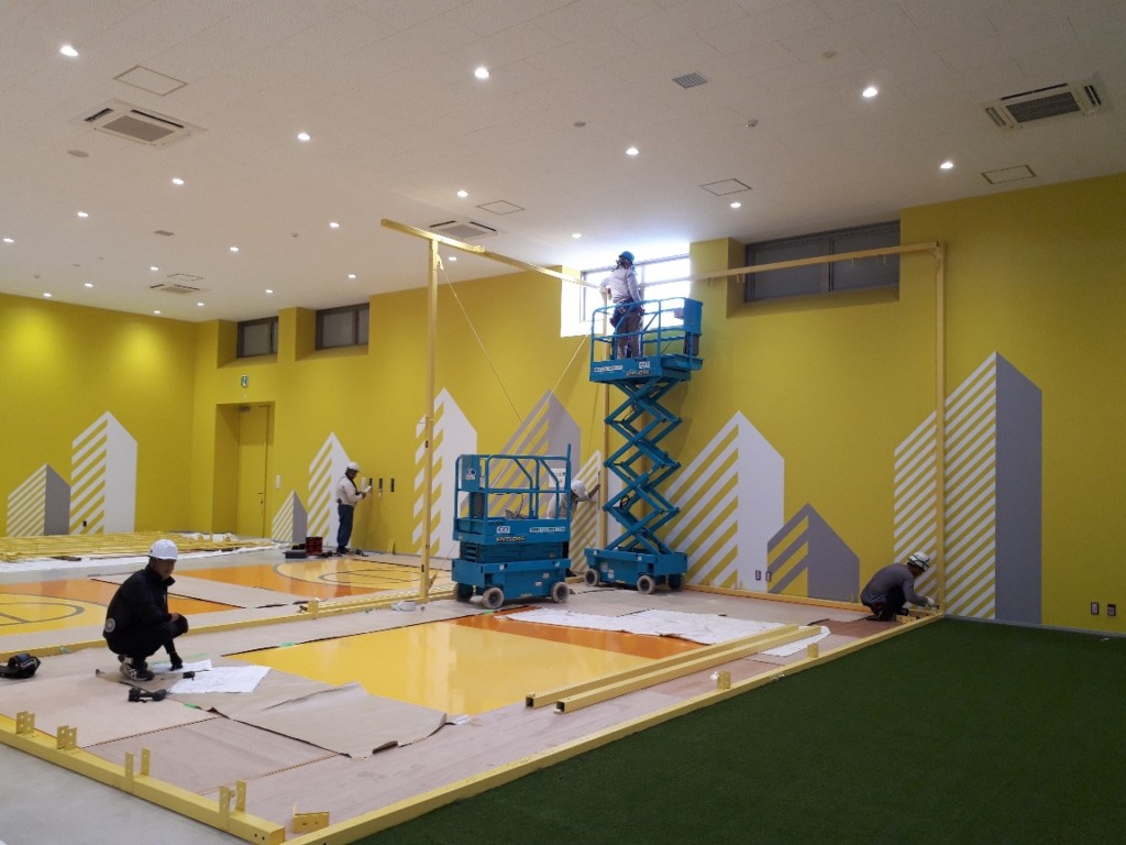 防球ネット設置工事