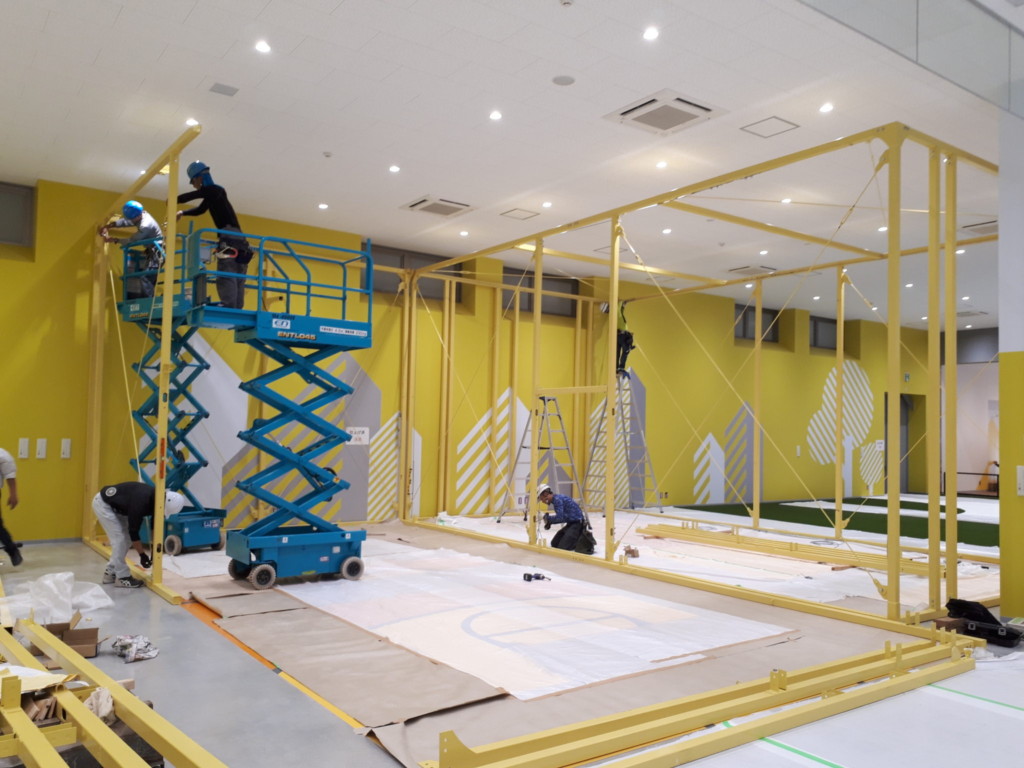 防球ネット設置工事