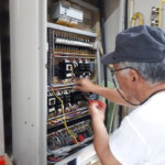 送球制御盤電子部品交換