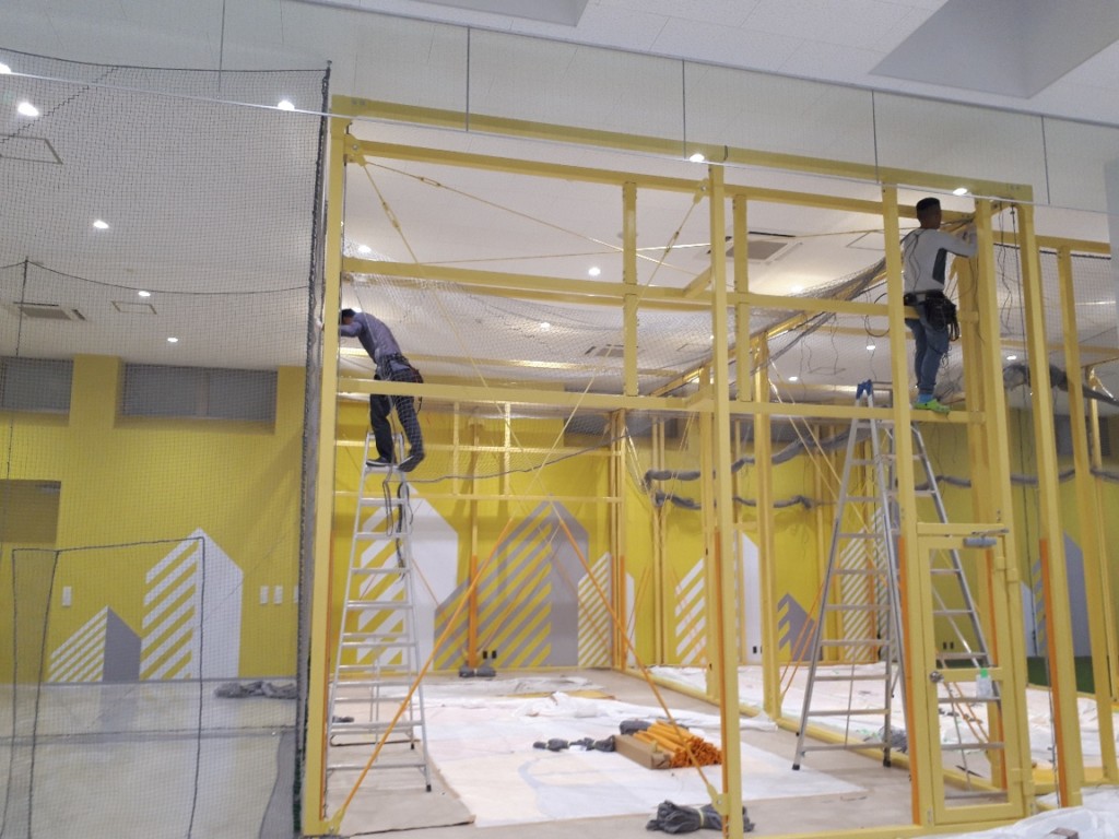 防球ネット設置工事