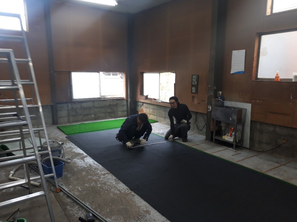 インドアゴルフネット設置工事