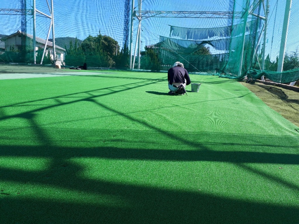 人工芝一部張替え工事