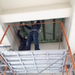 落下防止ネット設置工事