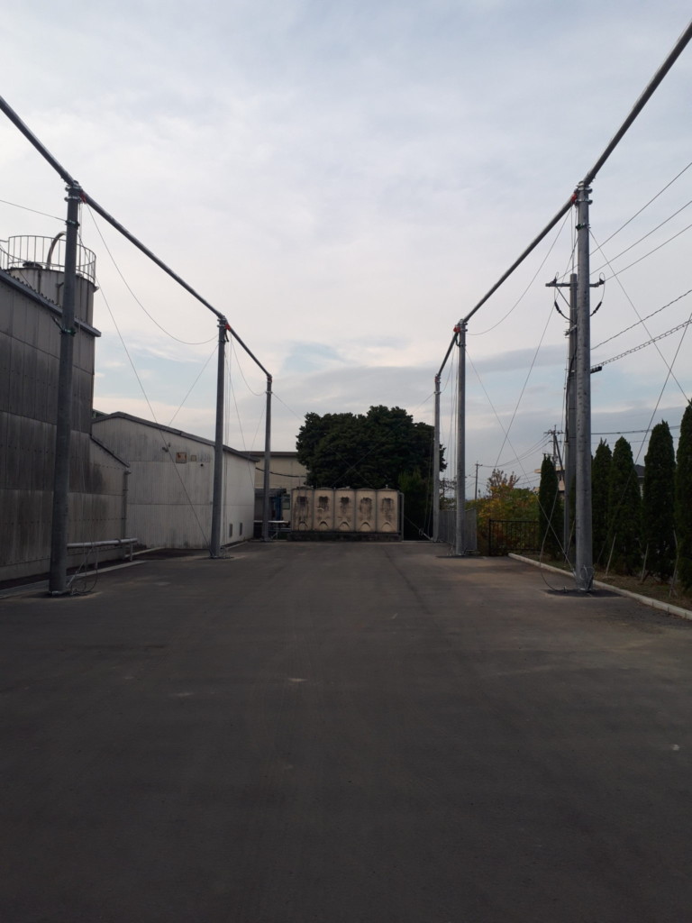 飛散物防止ネット設置工事