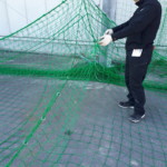 飛散物防止ネット設置工事