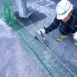 飛散物防止ネット設置工事
