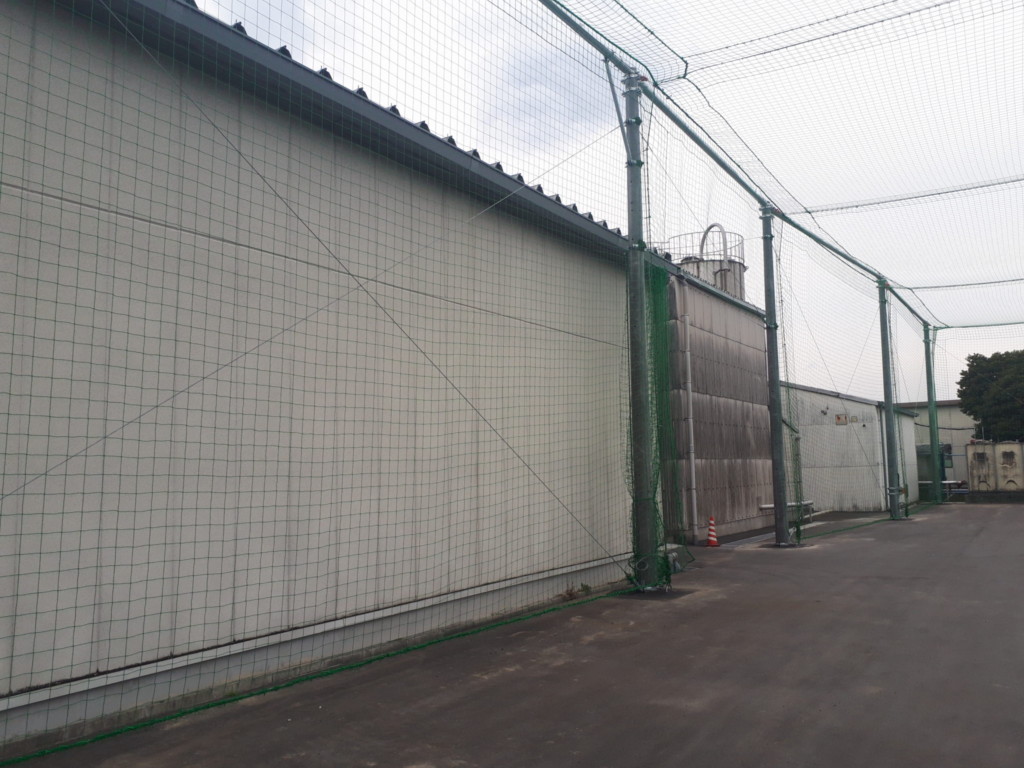 飛散物防止ネット設置工事