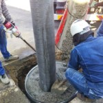 コンクリートポール設置工事