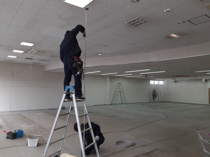 インドアバッティングネット設置工事