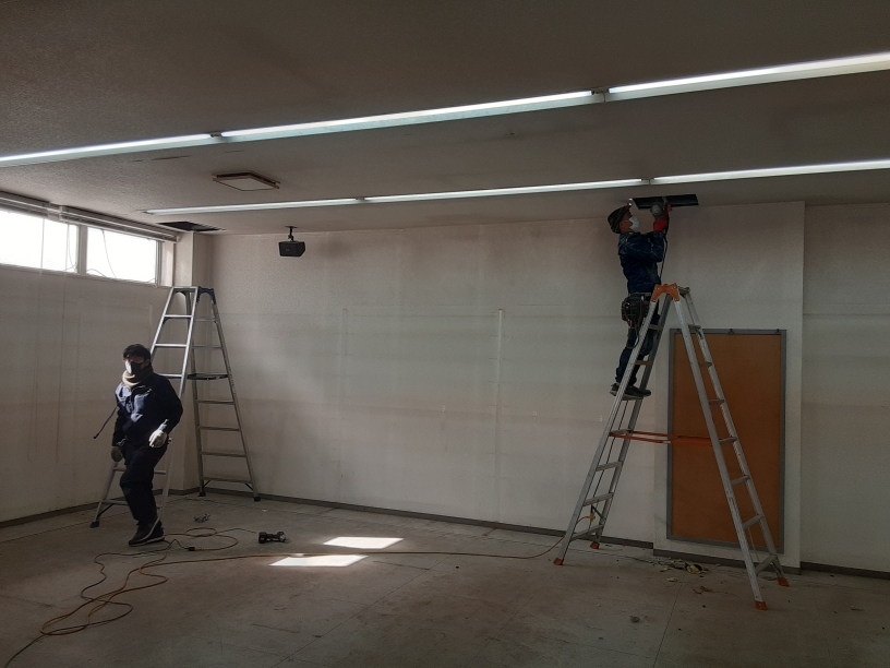 インドアバッティングネット設置工事