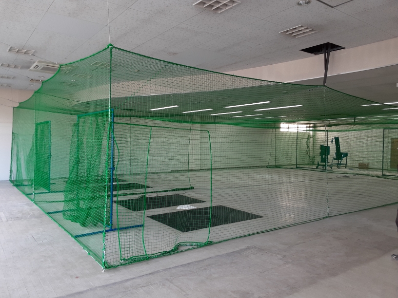 インドアバッティングネット設置工事