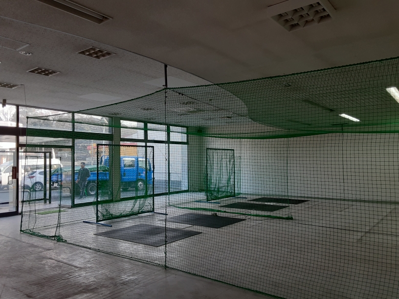 インドアバッティングネット設置工事