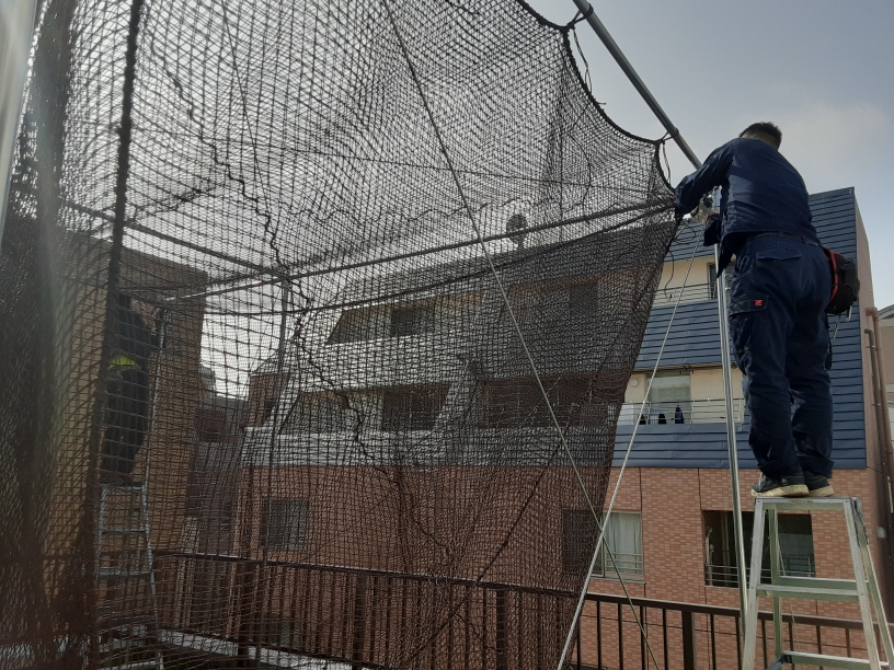 インドアゴルフネット設置工事