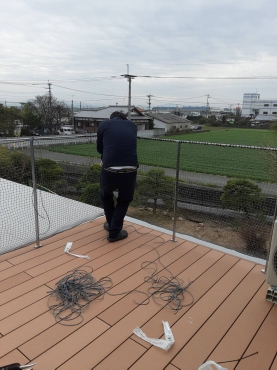 落下防止ネット設置工事