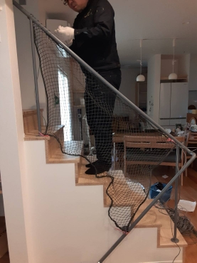 落下防止ネット設置工事