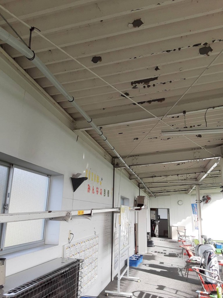 ゴルフ練習場送球ホース交換工事