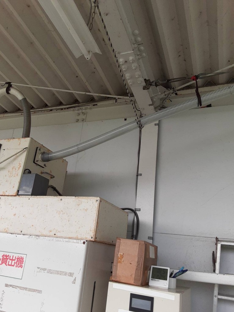 ゴルフ練習場送球ホース交換工事