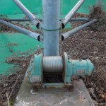 ゴルフ練習場巻きワイヤー交換工事