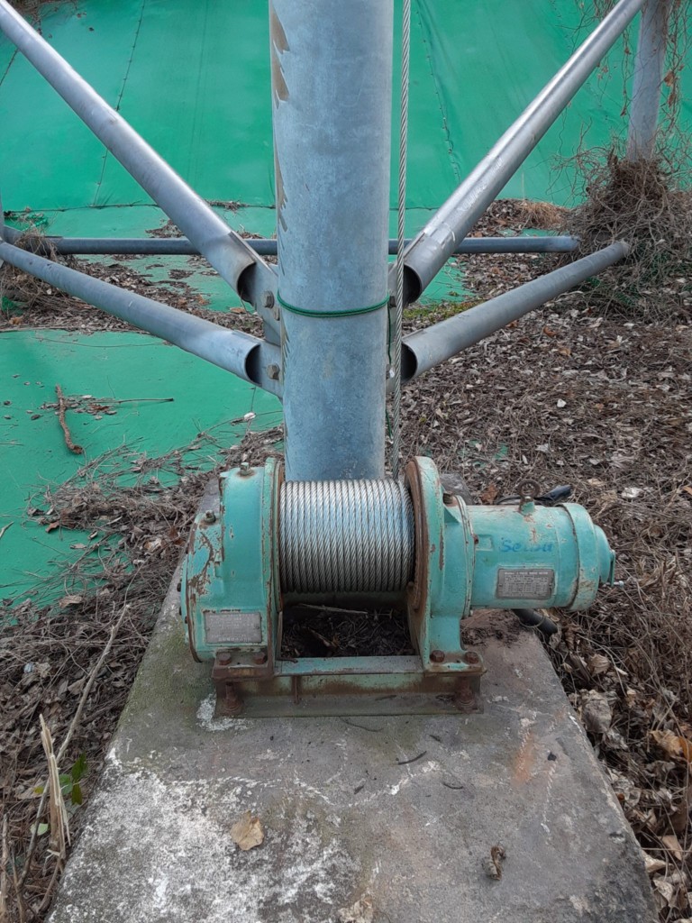 ゴルフ練習場巻きワイヤー交換工事