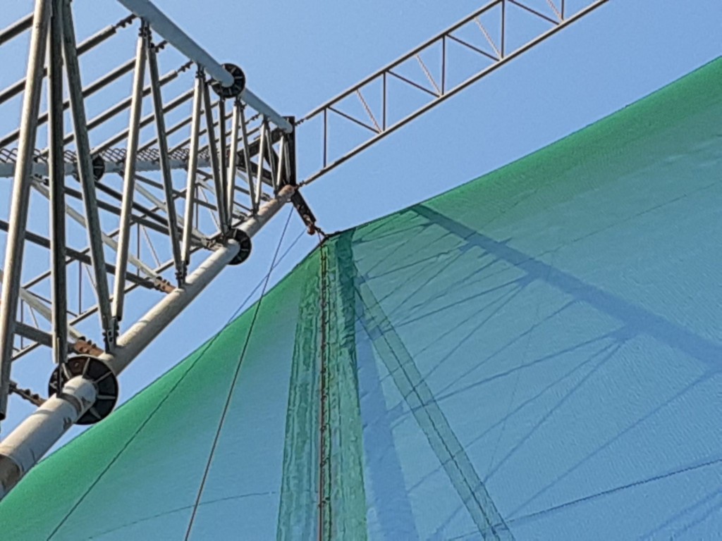 ゴルフ練習場巻きワイヤー交換工事