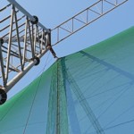 ゴルフ練習場巻きワイヤー交換工事