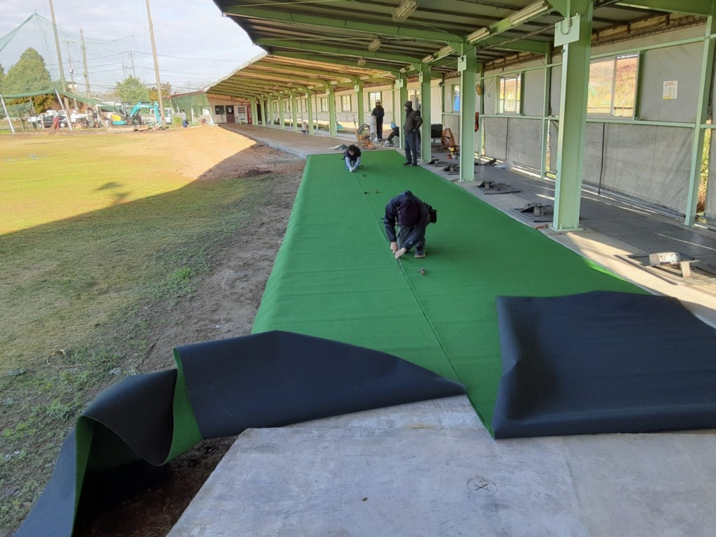 ゴルフ練習場打席改修工事